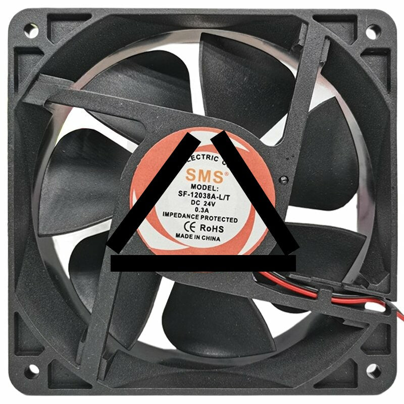 SMS SF-12038A-L/T DC 24V 0.3A 2 Wires Impedance Protected Axial Fan