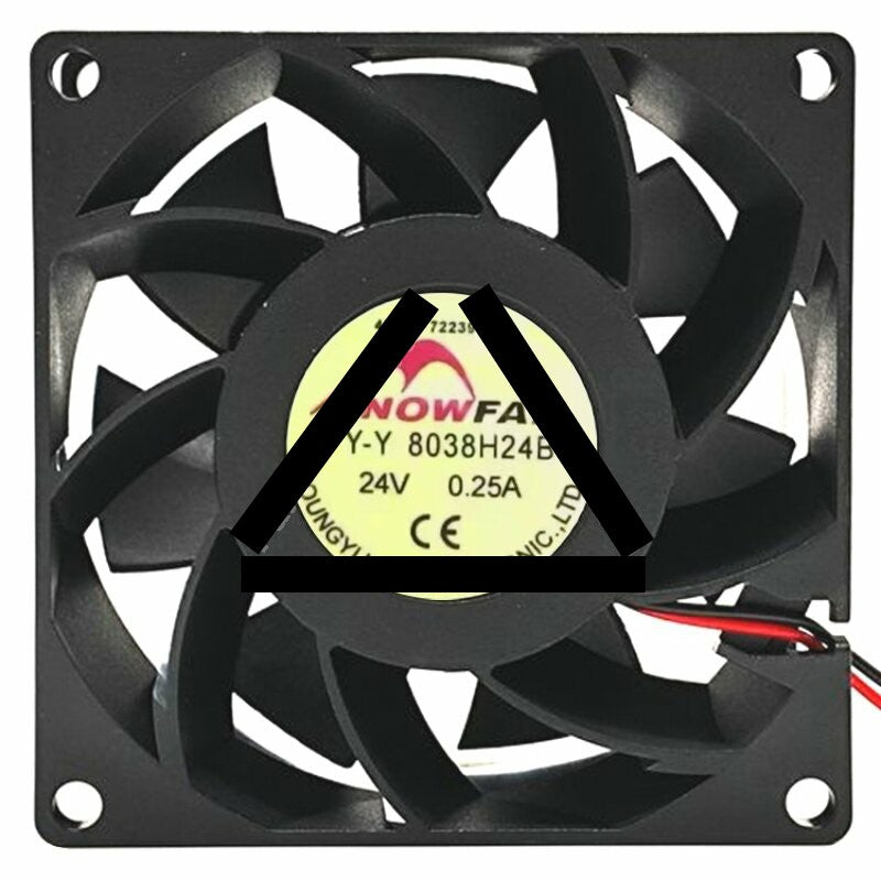 SNOWFAN Y-Y_8038H24B 24V 0.25A 2 Wires Axial Cooling Fan
