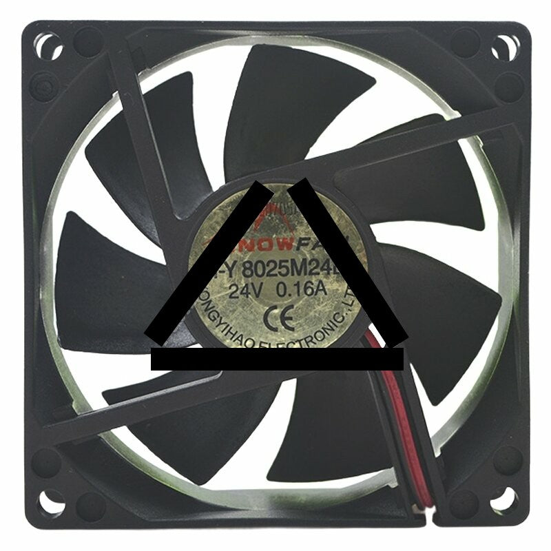 SNOWFAN Y-Y8025M24B DC 24V 0.16A 2 Wires Axial Cooling Fan