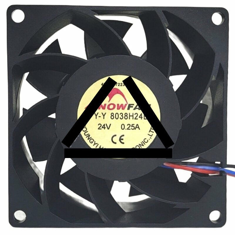 SNOWFAN Y-Y8038H24B DC 24V 0.25A 3 Wires Axial Cooling Fan