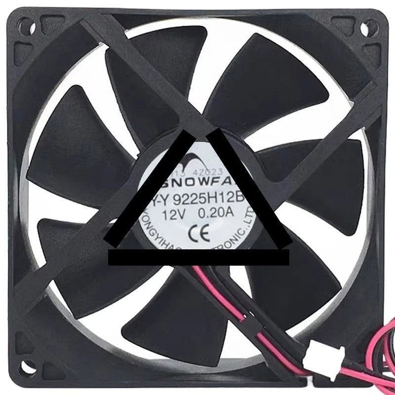 SNOWFAN Y-Y9225H12B DC 12V 0.20A 2 Wires Axial Cooling Fan