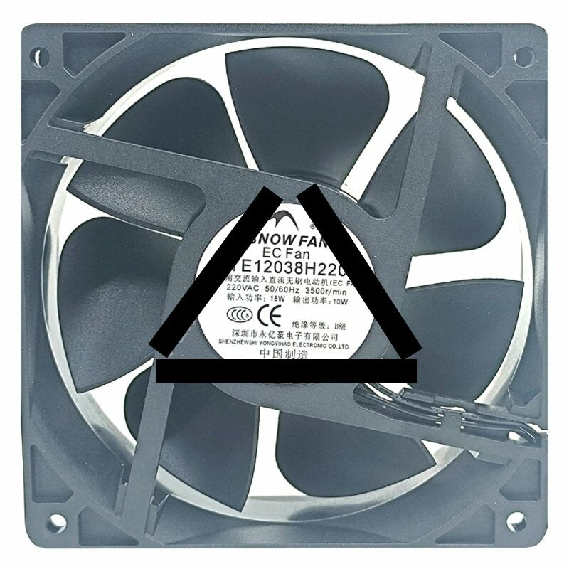SNOWFAN YE12038H220 EC 220V 18W 2 Wires 3500r/min Axial Cooling Fan