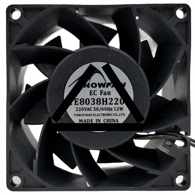 SNOWFAN YE8038H220B EC 220V 12W 2 Wires 8038 Axial Cooling Fan