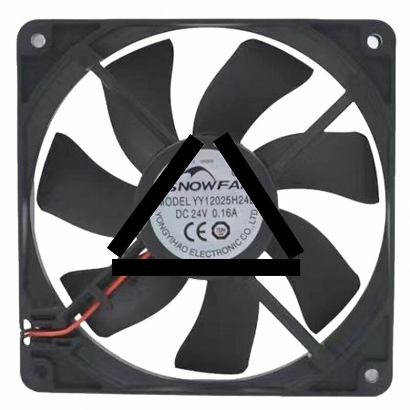 SNOWFAN YY12025H24B DC 24V 0.16A 2 Wires Axial Cooling Fan