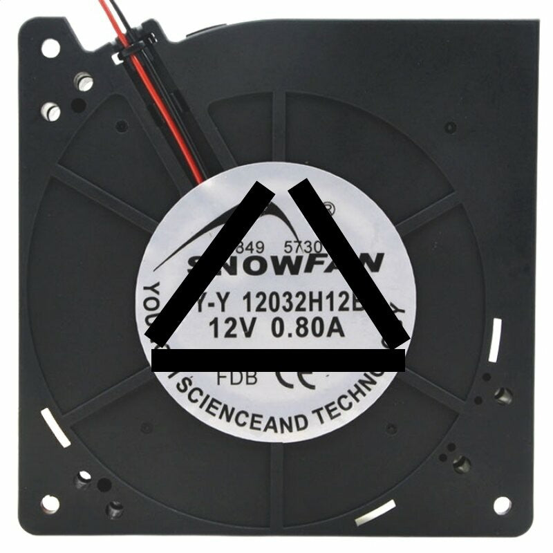 SNOWFAN YY12032H12B DC 12V 0.80A 2 Wires Blower Cooling Fan