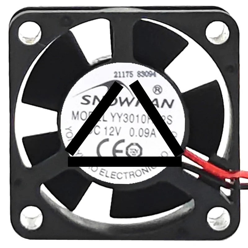 SNOWFAN YY3010H12S 12V 0.09A 2 Wires Axial Cooling Fan