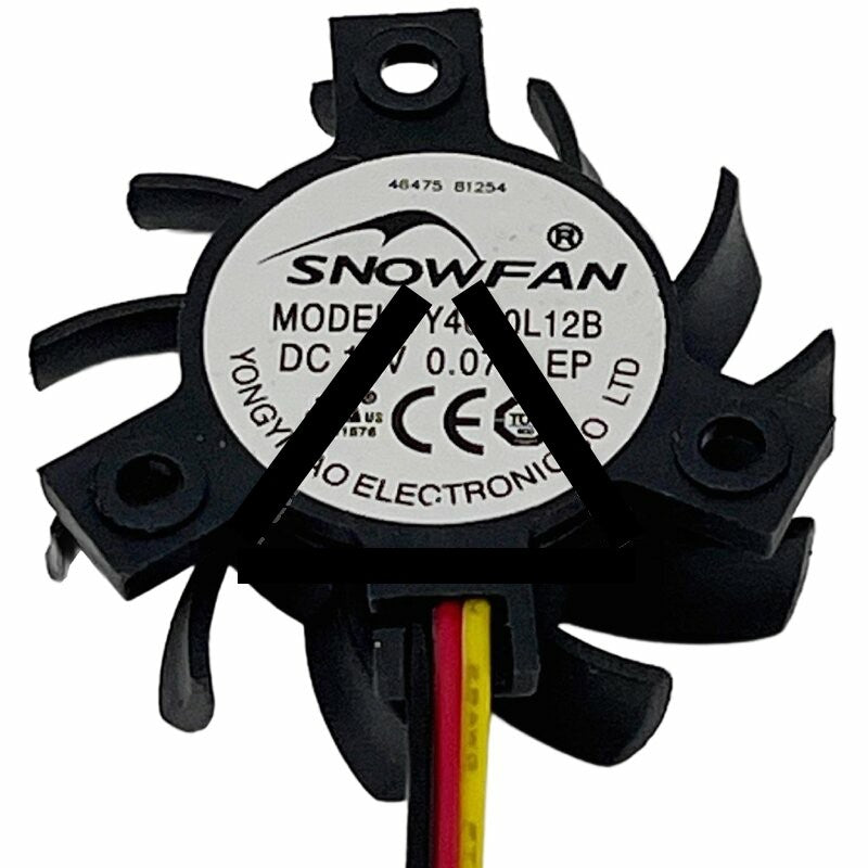 SNOWFAN YY4010L12B 12V 0.07A 3 Wires Axial Cooling Fan