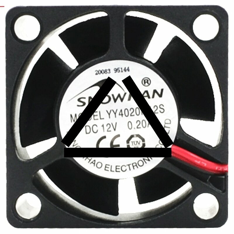 SNOWFAN YY4020H12S DC 12V 0.20A 2 Wires Axial Cooling Fan