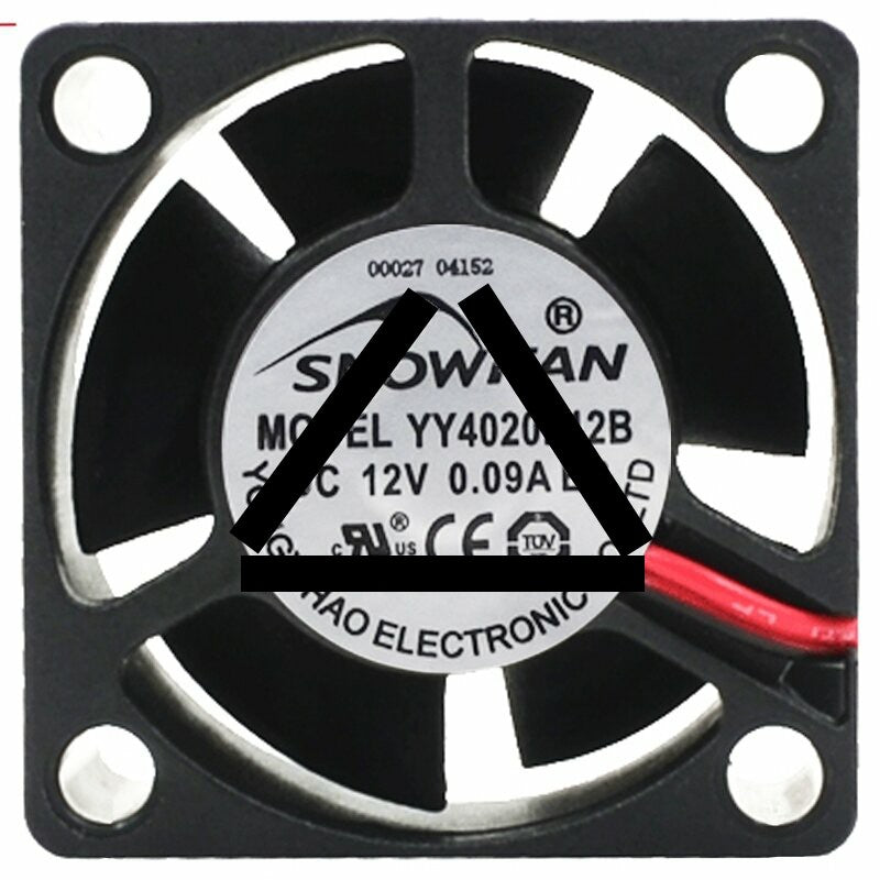 SNOWFAN YY4020L12B DC 12V 0.09A 2 Wires Axial Cooling Fan