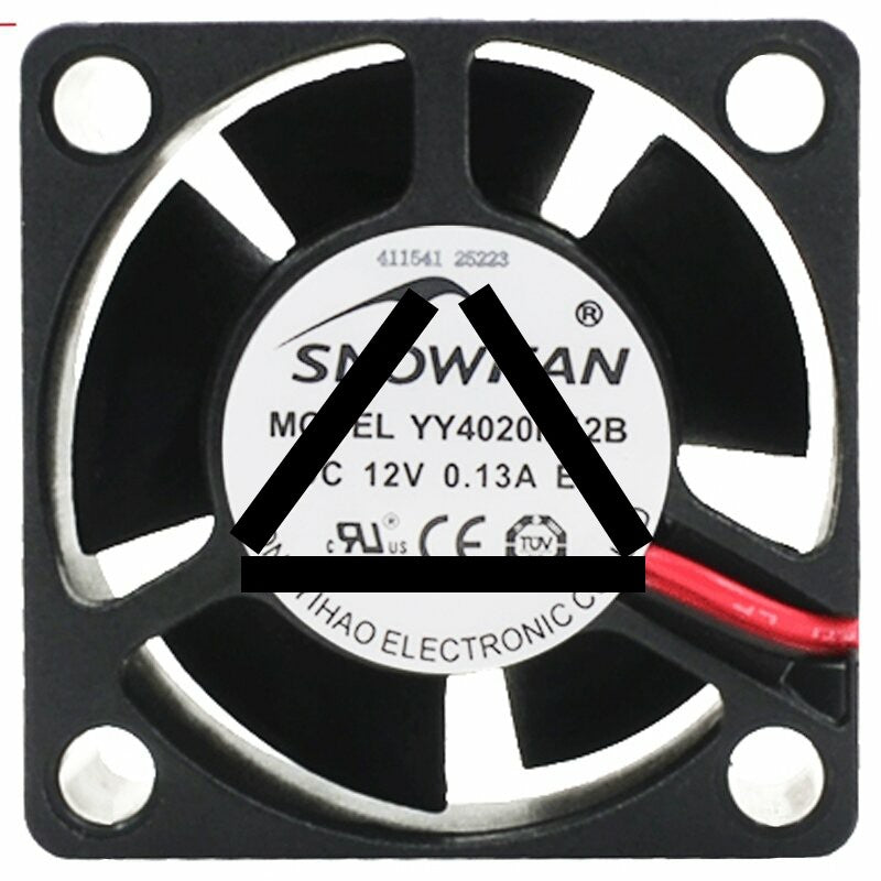 SNOWFAN YY4020M12B DC 12V 0.13A 2 Wires Axial Cooling Fan