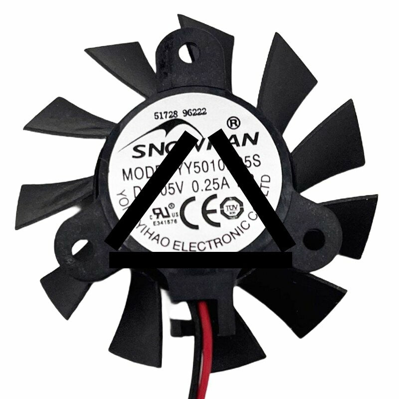 SNOWFAN YY5010H05S 5V 0.25A 2 Wires Axial Cooling Fan