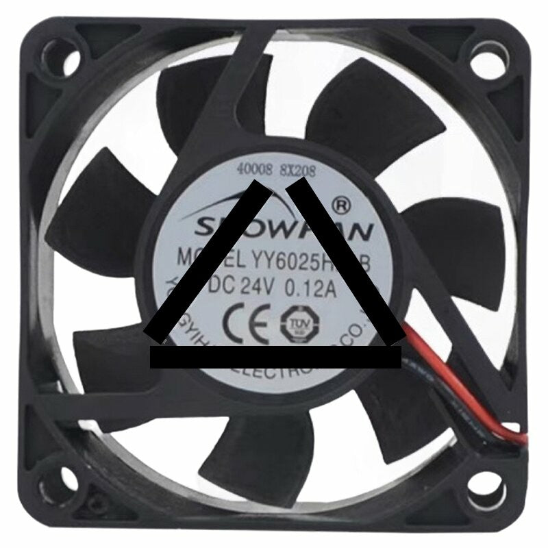 SNOWFAN YY6025H24B DC 12V 0.12A 2 Wires Axial Cooling Fan