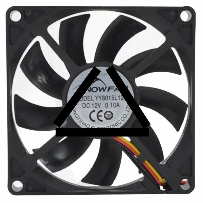 SNOWFAN YY8015L12S DC 12V 0.10A 3 Wires Axial Cooling Fan