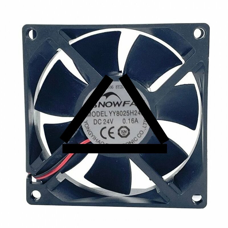 SNOWFAN YY8025H24B DC 24V 0.16A 2 Wires Axial Cooling Fan