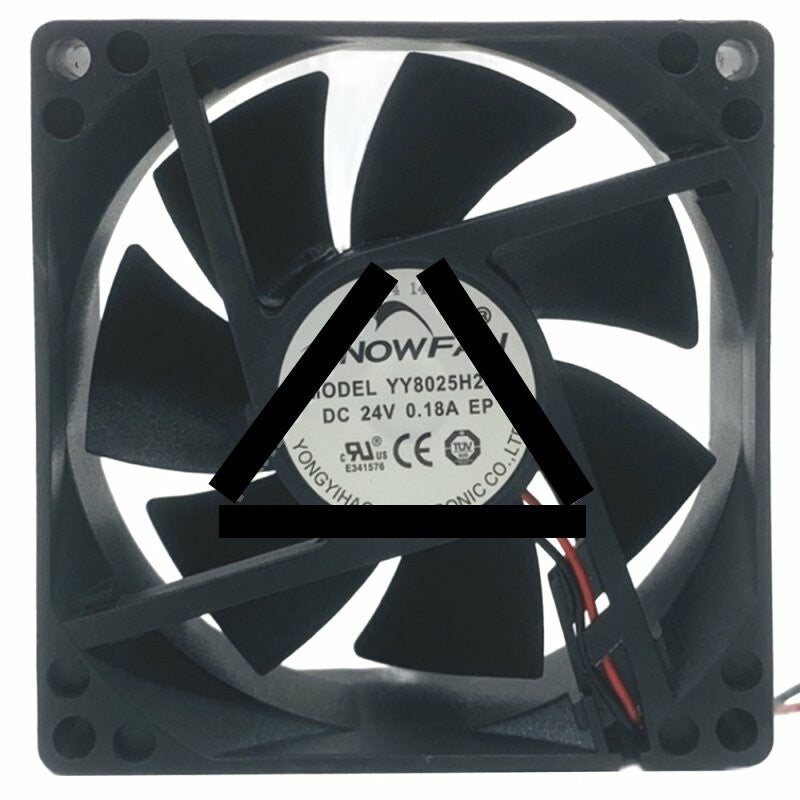 SNOWFAN YY8025H24S DC 24V 0.18A 2 Wires Axial Cooling Fan