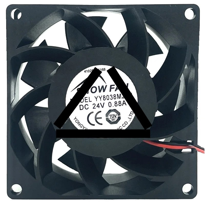 SNOWFAN YY8038M24B 24V 0.88A 2 Wires Axial Cooling Fan