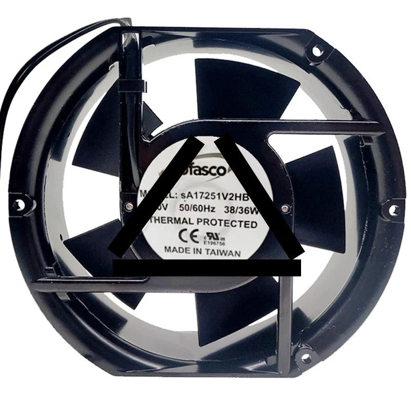 Sofasco SA17251V2HBT-S 230V 38/36W 2 Wires Thermal Protected Cooling Fan