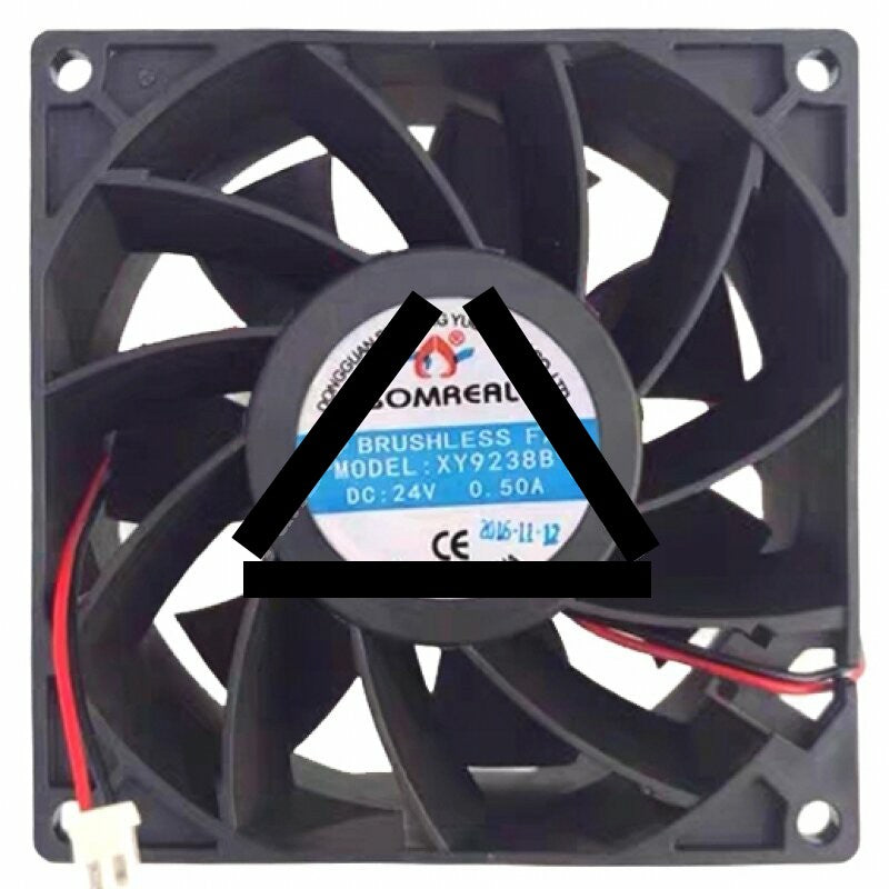 SOMAEAL XY9238B DC 24V 0.50A 2 Wires DC Brushless Axial Cooling Fan
