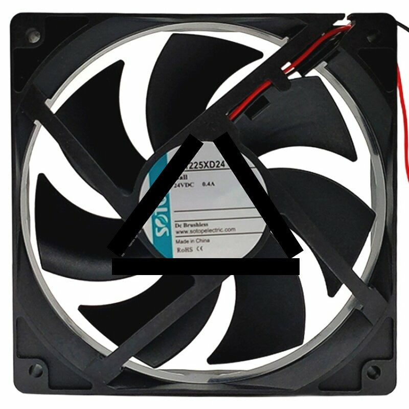 SOTOP SF1225XD24 DC 24V 0.4A 2 Wires Ball Bearing Axial Cooling Fan