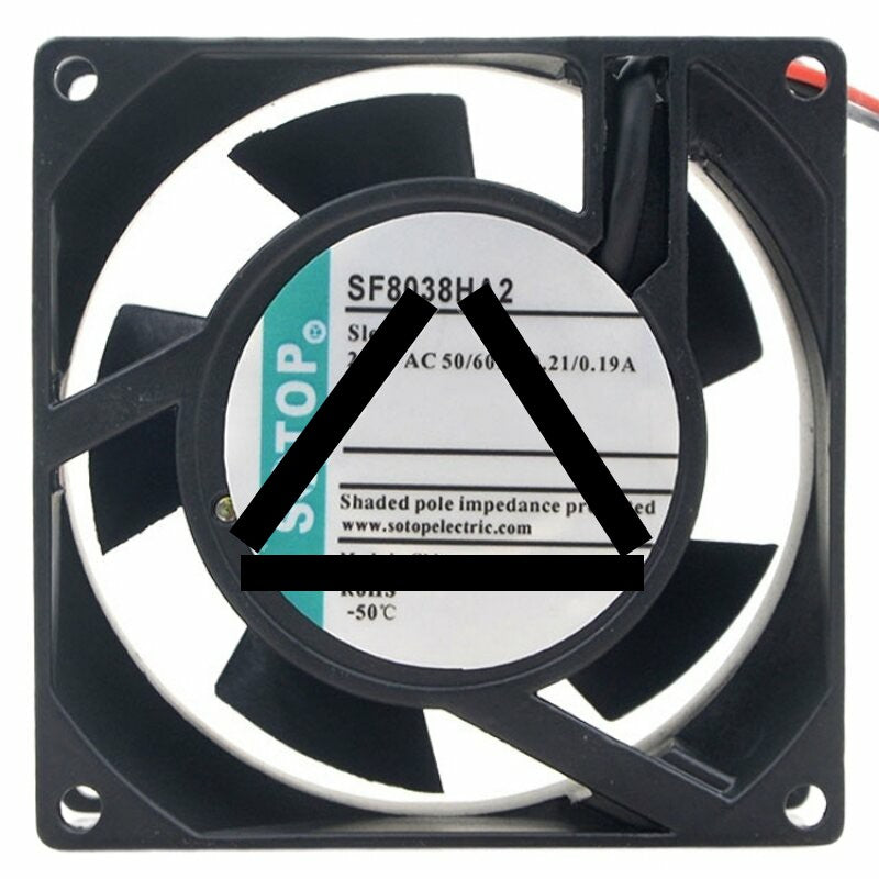 SOTOP SF8038HA2 AC 230V 0.21/0.19A Sleeve Bearing Axial Cooling Fan