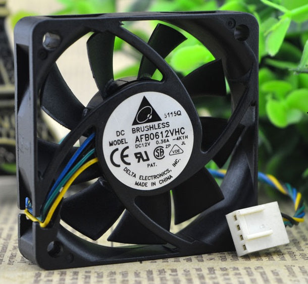 SSEA New CPU cooling fan for Delta AFB0612VHC PWM double ball bearing 60x60x15mm 12V 0.36A 4-pin