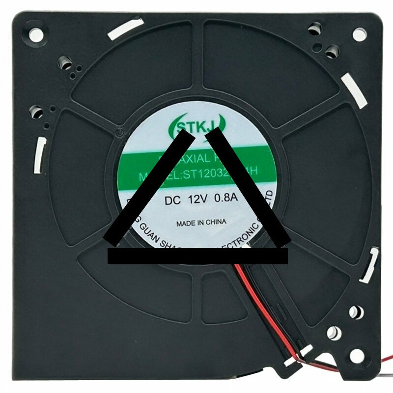 STK ST12032B24H DC 12V 0.8A 2 Wires Blower Cooling Fan