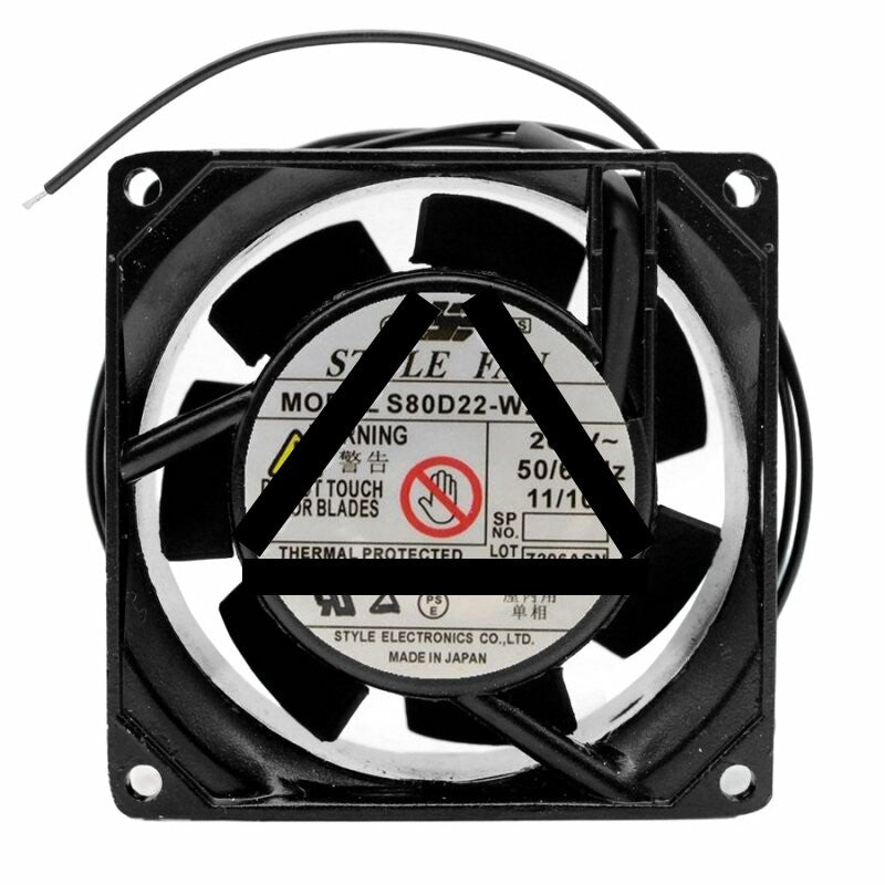 STYLE FAN S80D22-W2G AC 200V 11/10W 2 Wires Axial Cooling Fan