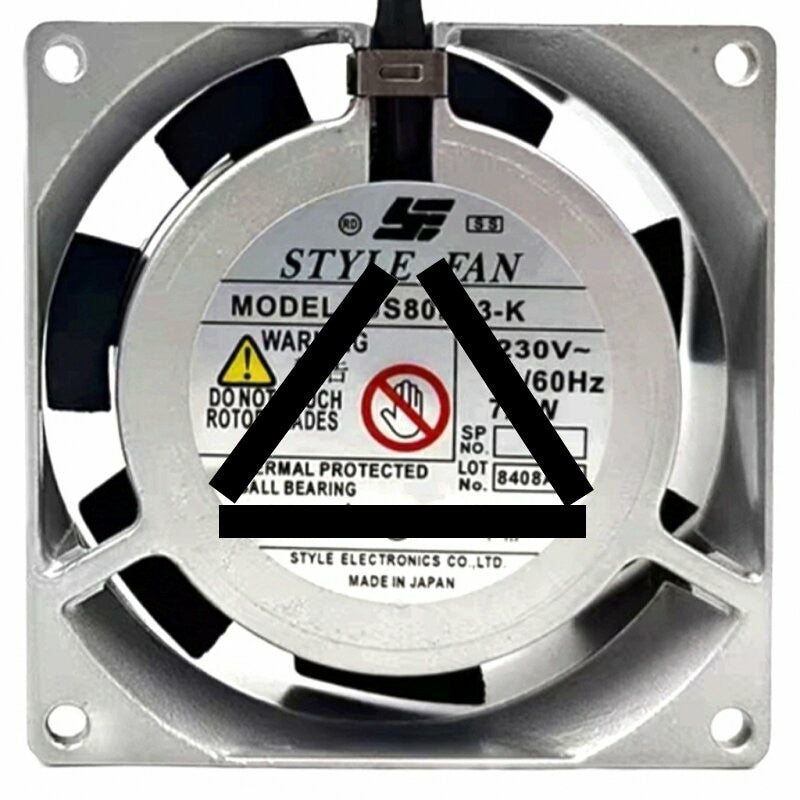 STYLE FAN US80D23-K AC 230V 7/6W Thermal Protected Axial Cooling Fan
