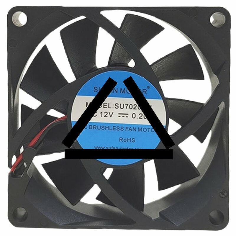 SUFAN MOTOR SU7020SH 12V 0.20A 2 Wires DC Brushless Axial Cooling Fan