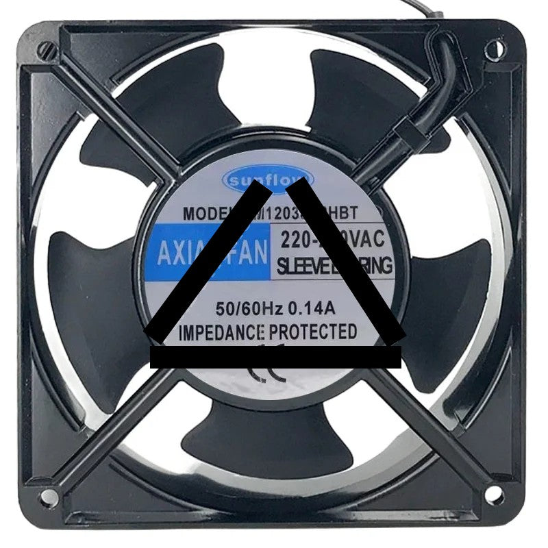 Sunflow FM12038A2HBT 220-240V 0.14A 2 Wires Cooling Fan