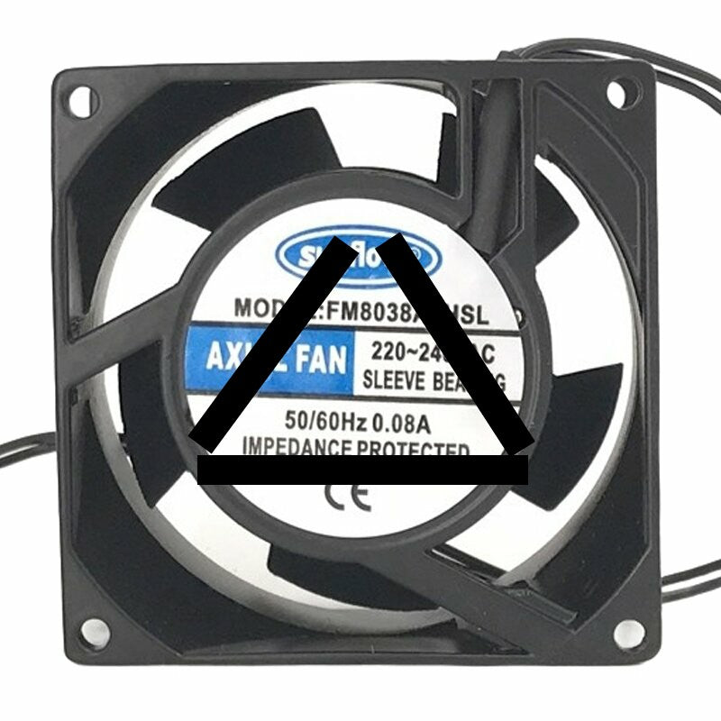 Sunflow FM8038A2HSL AC 220-240V 0.08A 8038 Axial Cooling Fan
