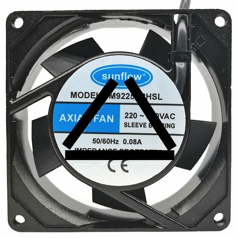 Sunflow FM9225A2HSL AC 220-240V 0.08A Sleeve Bearing Axial Cooling Fan