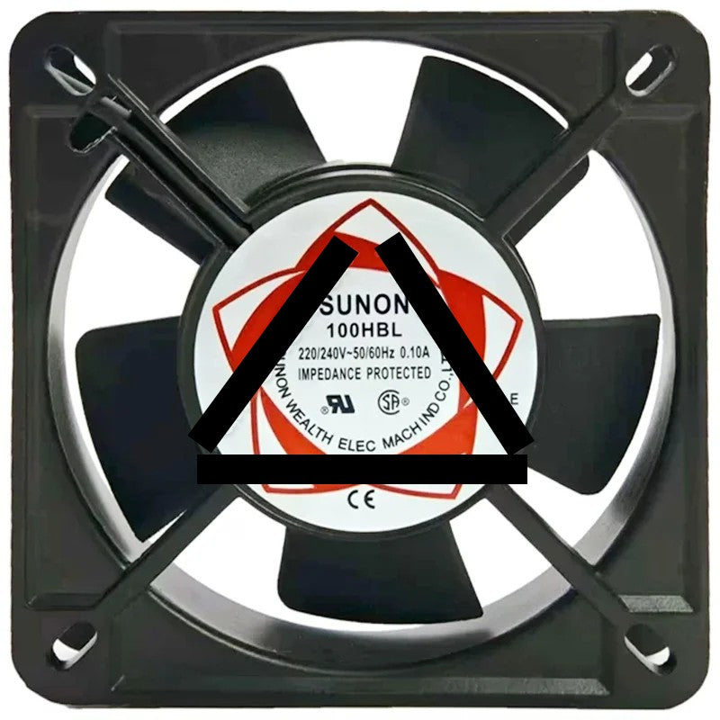 Sunon 100HBL 220/240V 0.10A 2 Wires Axial Cooling Fan