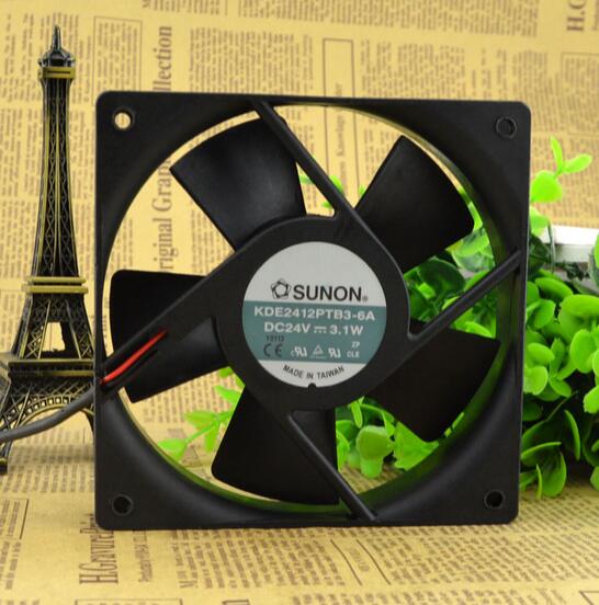 SUNON 120*120*25 24V 3.1W 12CM KDE2412PTB3-6A 2 wire inverter cooling fan