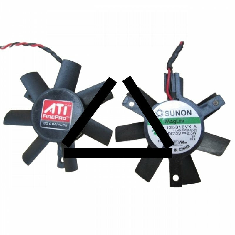 Sunon 125010VX-A DC 12V 2.3W 2 Wires Axial Cooling Fan