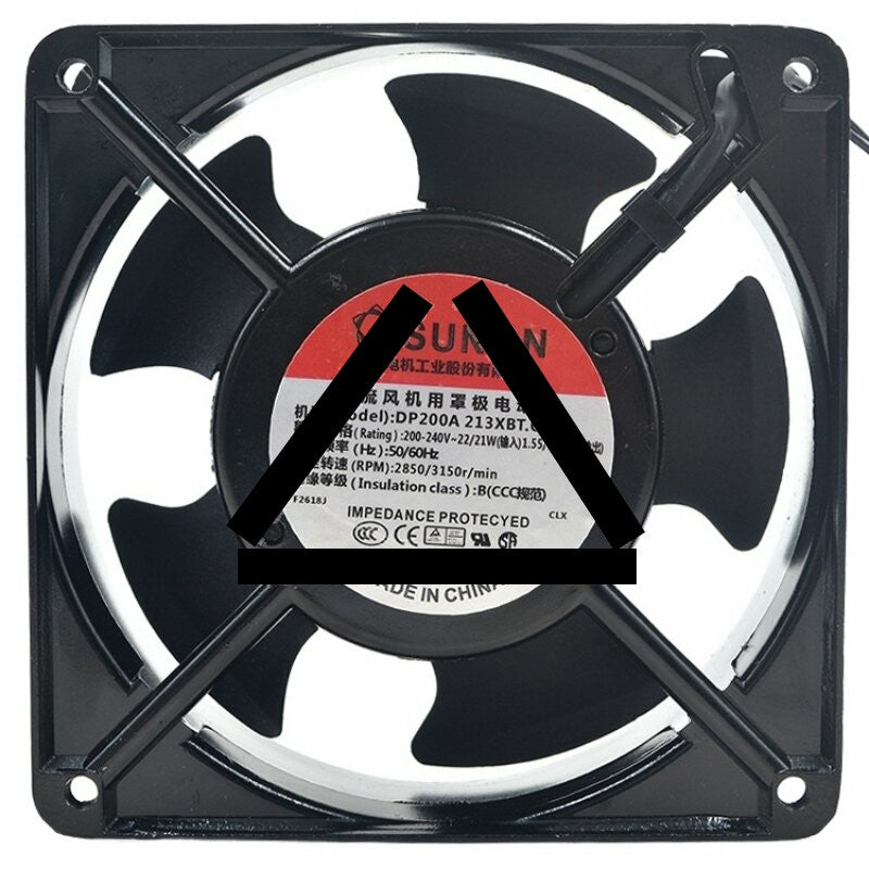 Sunon 2123XBT.GN AC 200-240V 22/21W 2 Wires Impedance Protected Cooling Fan