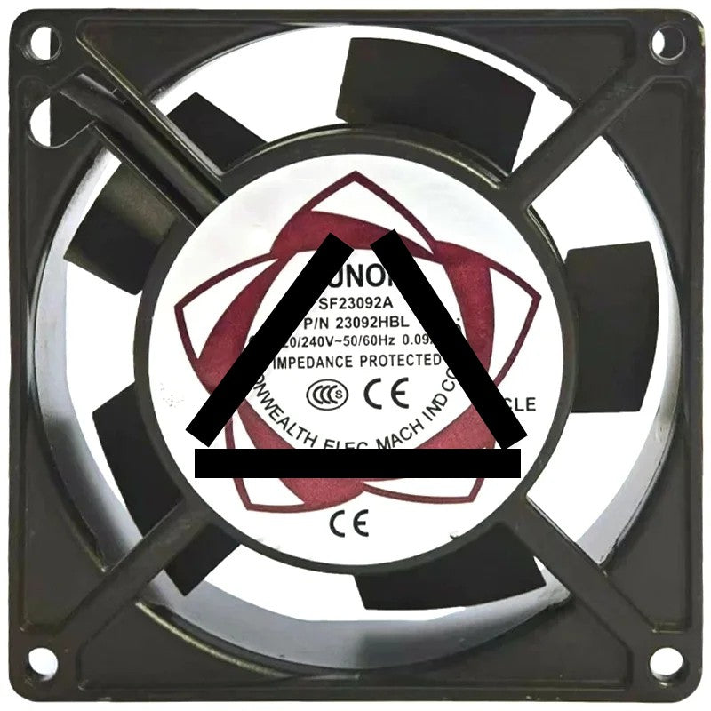 Sunon 23092HBL AC 220/240V 0.09A 2 Wires Impedance Protected Cooling Fan