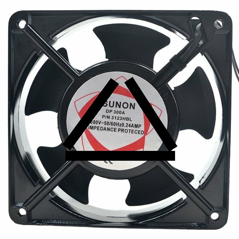 Sunon 3123HBL AC 380V 0.24AMP 2 Wires Impedance Protected Axial Cooling Fan