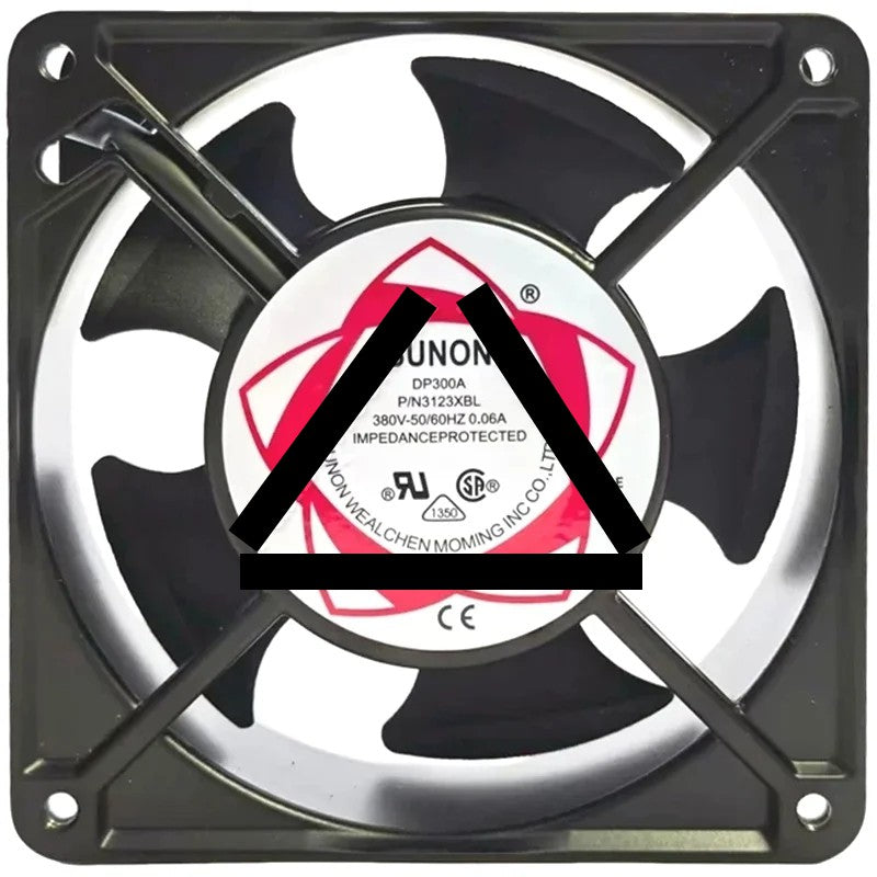 Sunon 3123XBL AC 380V 0.06A 2 Wires Impedance Protected Cooling Fan