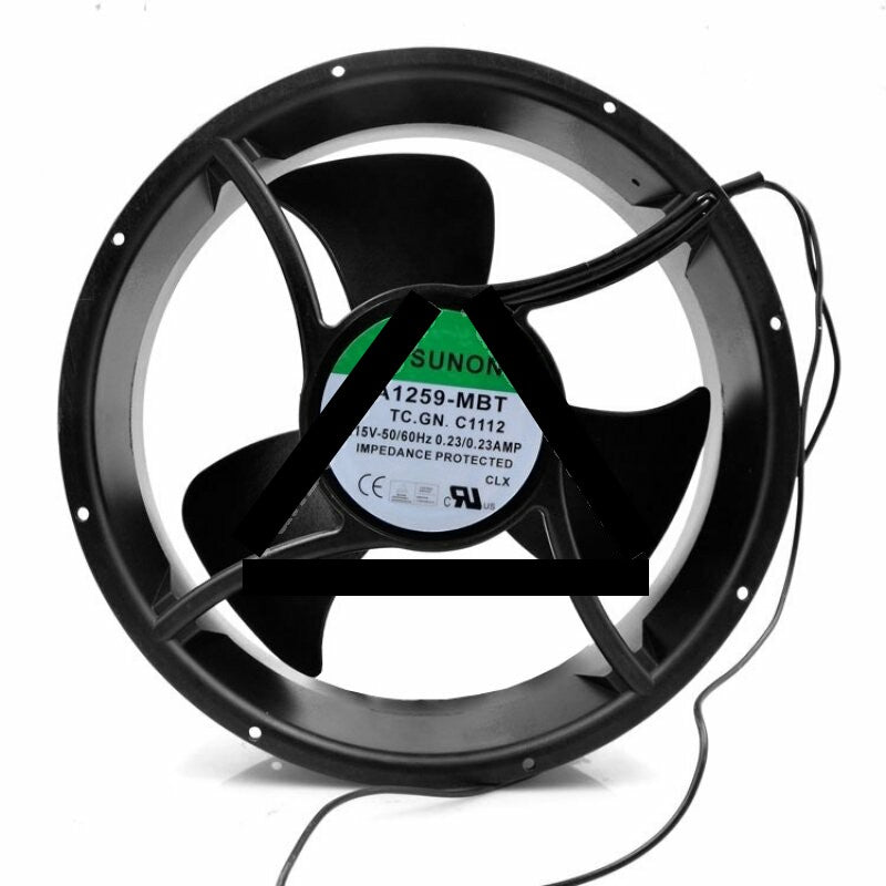 Sunon A1259-MBT TC.GN AC 115V 0.23AMP 2 Wires Axial Cooling Fan