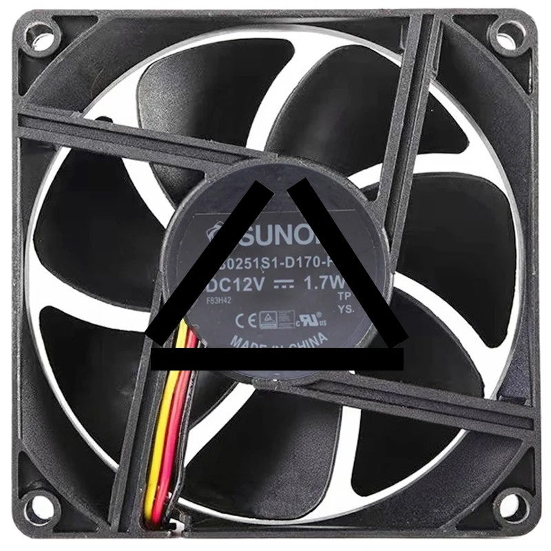 Sunon EE80251S1-D170-F99 DC 12V 1.7W 3 Wires Axial Cooling Fan