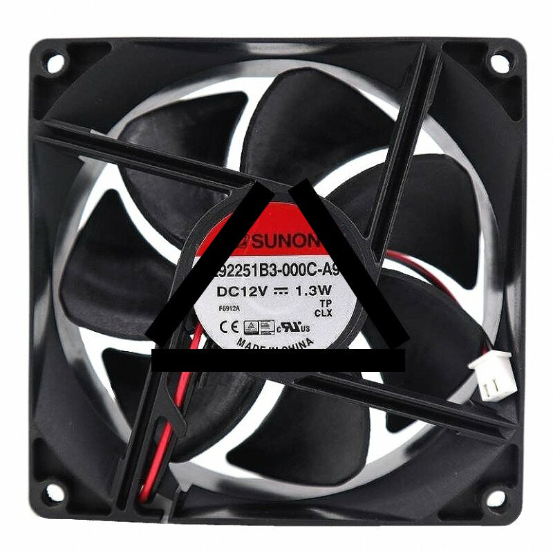 Sunon EE92251B3-000C-A99 DC 12V 1.3W 2 Wires Axial Cooling Fan