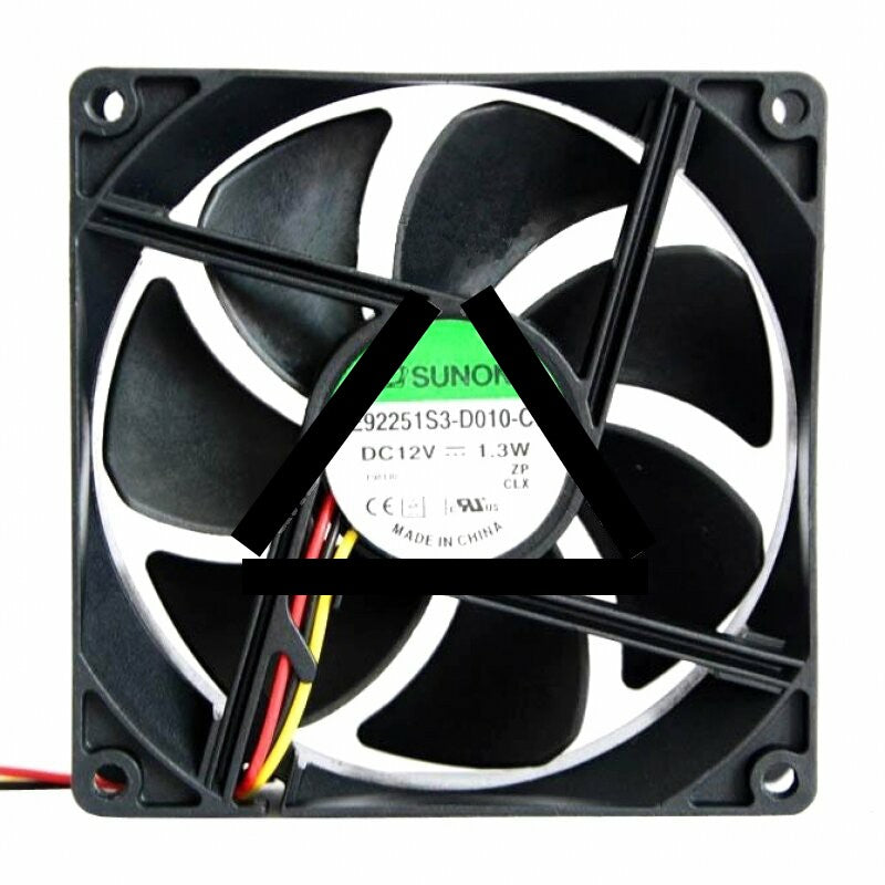 Sunon EE92251S3-D010-C99 DC 12V 1.3W 3 Wires Axial Cooling Fan