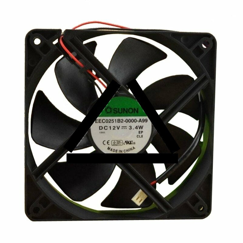 Sunon EEC0251B2-0000-A99 DC 12V 3.4W 2 Wires / 3 Wires / 4 Wires Axial Cooling Fan