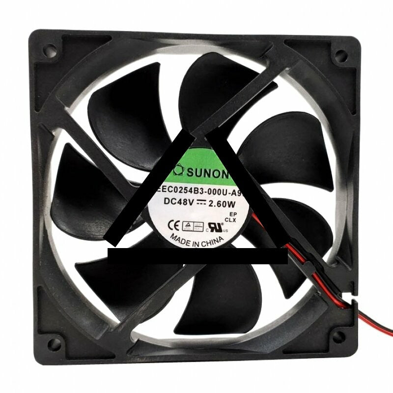 Sunon EEC0254B3-000U-A99 DC 48V 2.6W 2 Wires Axial Cooling Fan