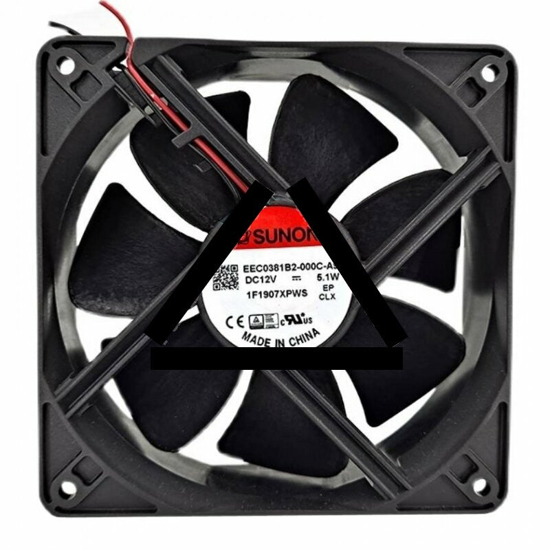 Sunon EEC0381B2-000C-A99 DC 12V 5.1W 2 Wires Axial Cooling Fan