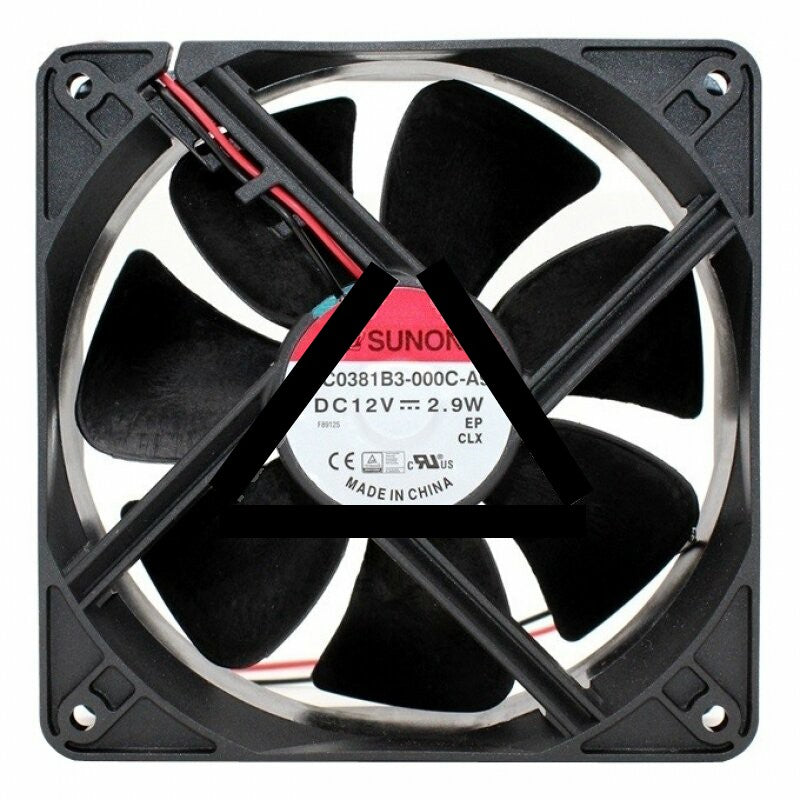 Sunon EEC0381B3-000C-A99 DC 12V 2.9W 2 Wires Axial Cooling Fan