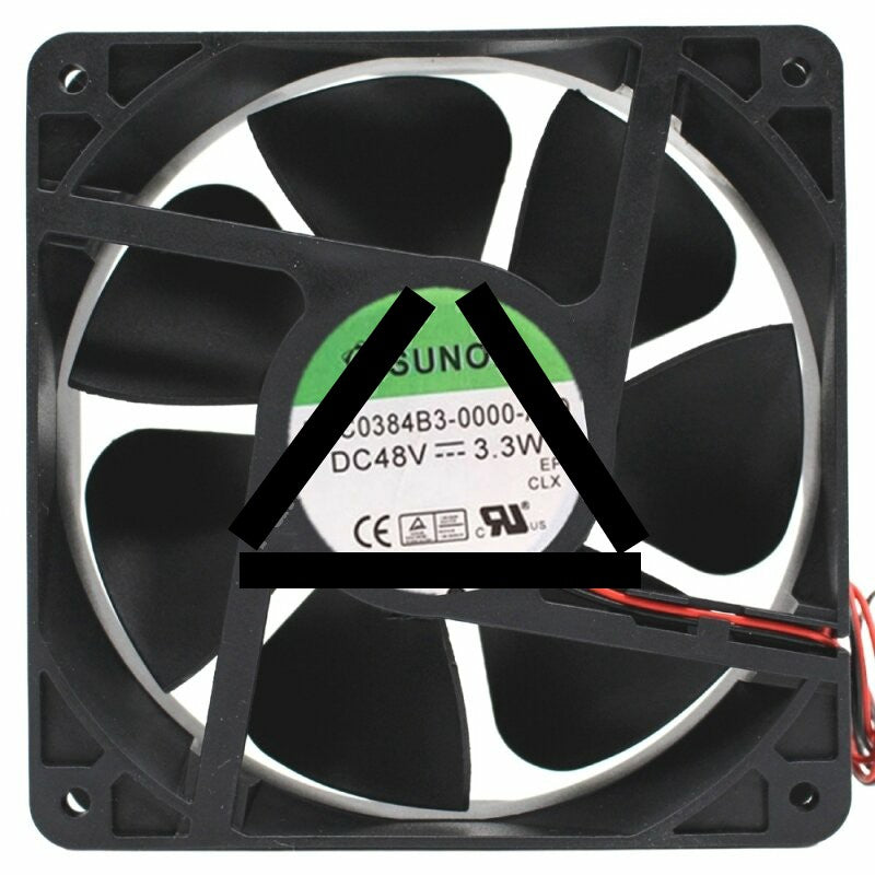 Sunon EEC0384B3-0000-A99 DC 48V 3.3W 2 Wires Axial Cooling Fan