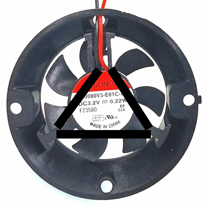 Sunon EF30080V3-E01C-A99 DC 3.2V 0.22W 2 Wires Axial Cooling Fan
