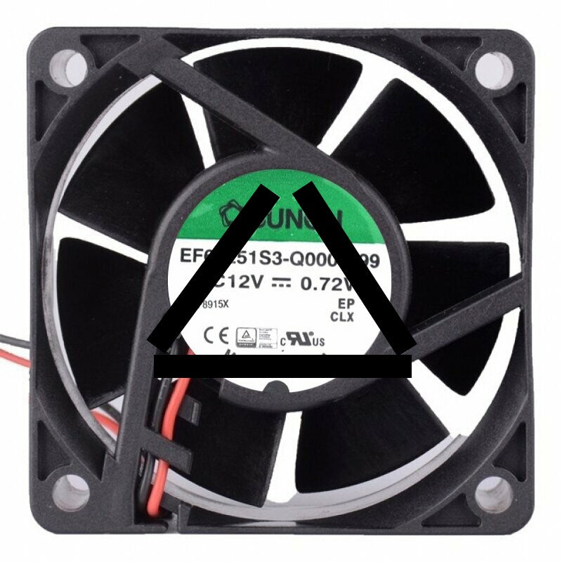 Sunon EF60251S3-Q000-A99 DC 12V 0.72W 2 Wires Axial Cooling Fan